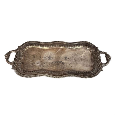 Large Silver Plate Platter Tray