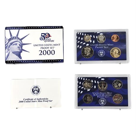 2000 US Mint Proof Set w/ State Quarters Proof Set