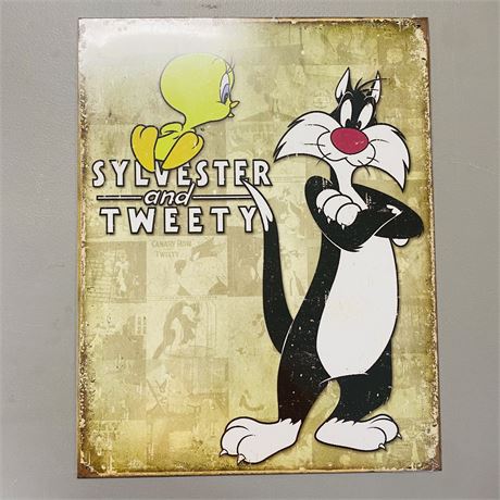 12.5x16” Sylvester + Tweety Metal Sign