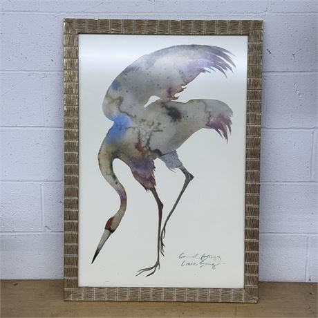 Framed Carol Grigg Crane Song Print