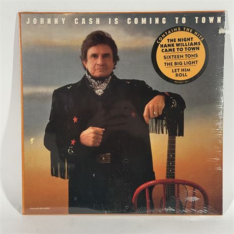 Sealed Johnny Cash "Johnny Cash Is Coming To Town" LP