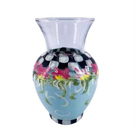 Mackenzie Childs-Style Unsigned Painted Vase