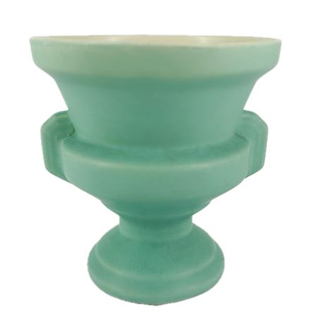 Vintage Coors Pottery Matt Green Deco Urn Vase