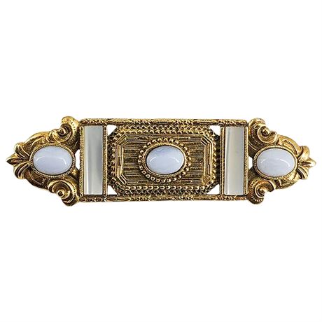 Vintage 1928 JEWELRY Cabochon Bar Brooch