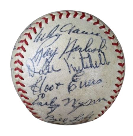 Vintage 1955 Cleveland Indians Team Signed (28) OAL Baseball