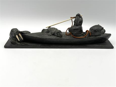 Eskimo Boat Sculpture