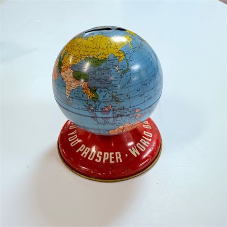 Tin Litho Globe Bank