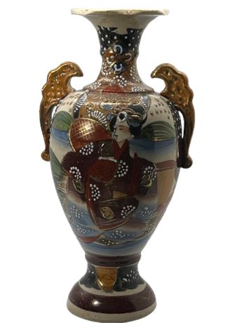 Antique Asian SATSUMA vase