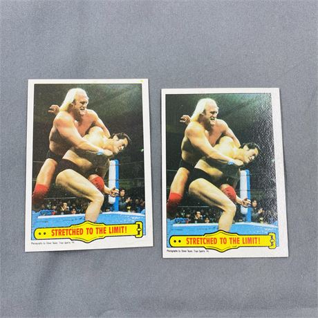 2x 1985 Topps Hulk Hogan #57 Rookie Cards