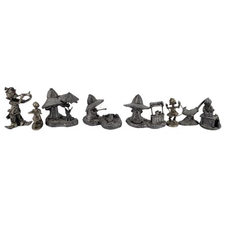 Cast Iron / Pewter Miniature Figurine Lot