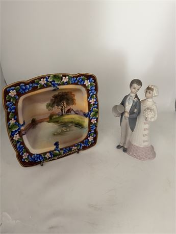 Nipon Bowl & Bride & Groom Lladro