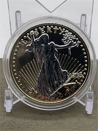 1933 Gold Double Eagle (Copy) 24K & Spot Platinum Coin