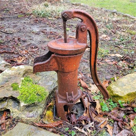 Antique Orange Water Pump