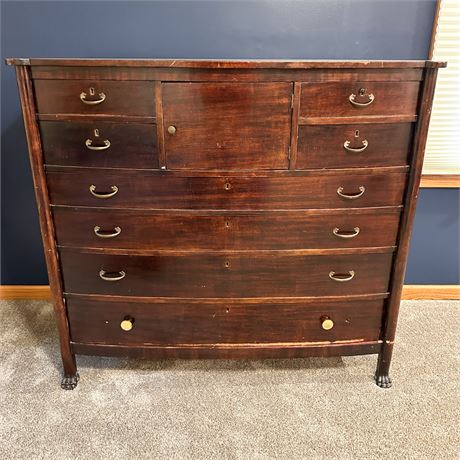 Antique Mahogany Bow Front Chest of Drawers