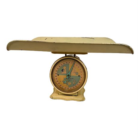 Vintage 1940's Steel Baby Scale