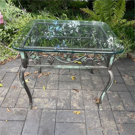 Glass Topped Side Table