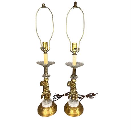 Hollywood Regency Style Cherub Lamps