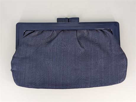 Italian Clutch Handbag Navy Blue