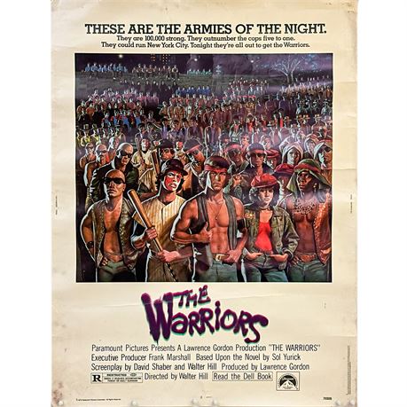 Original 1979 "The Warriors" Theater Movie Poster