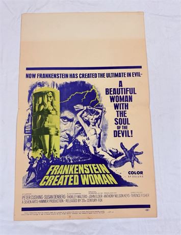 Frankenstein Created Woman Original 14x22” Movie Poster