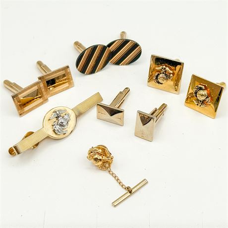 Lot of Vintage Gold Tone Men's Accessories