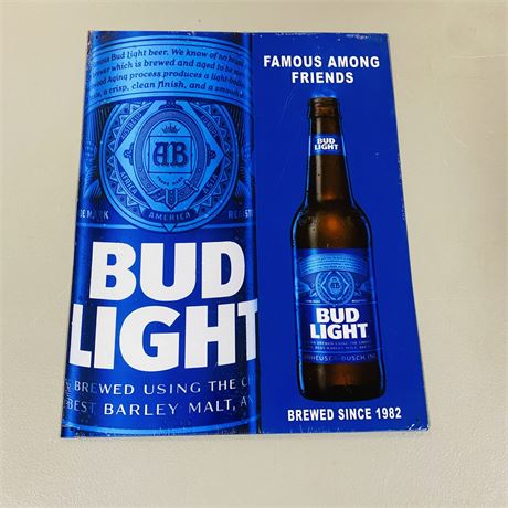 Bud Light 12.5x16” Metal Retro Sign