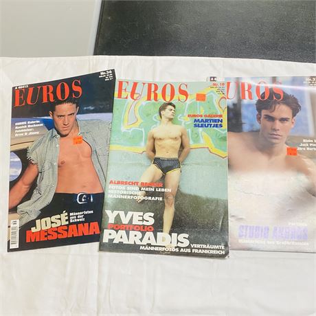 3 Euros Gay Interest Magazines