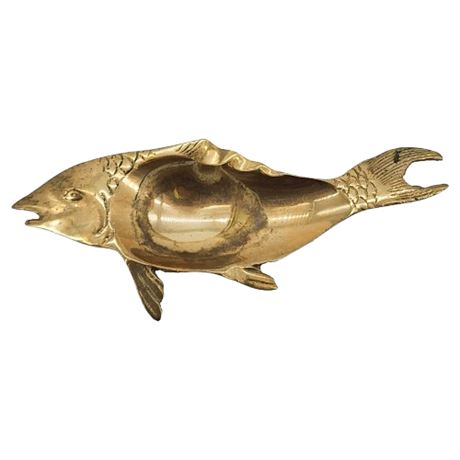 Vintage Penco Brass Fish Ashtray