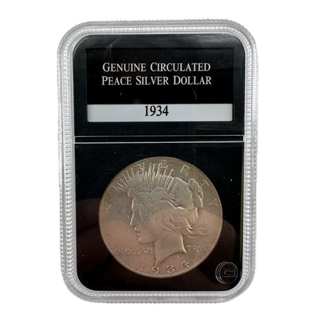 1934 P Peace Silver Dollar