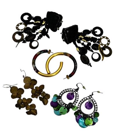 Pierced Earring Lot-4 Pairs