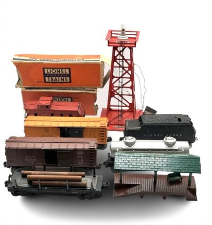 Lionel Light Beacon, Train Cars, Train Stop, Caboose & Misc. Track