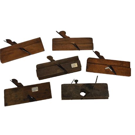 Lot of Assorted Antique Wood Moulding Planes