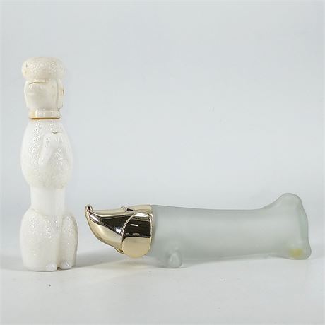 Vintage Perfume Bottles, Topaz Poodle and Weiner Dog