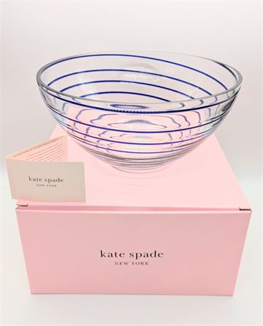 New Kate Spade New York Charlotte St. Centerpiece Glass  Bowl