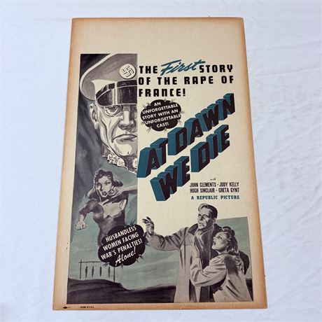 At Dawn We Die Original 14x22” Movie Poster