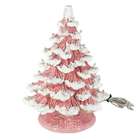 Ceramic Mold Retro Pink Christmas Tree