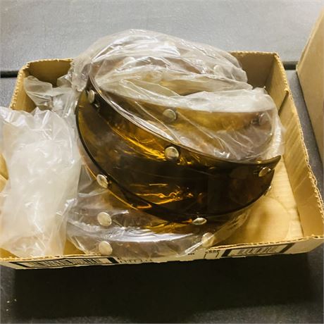 10 NOS Amber Visors