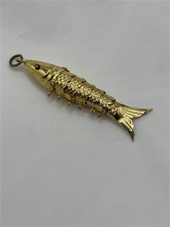 Gold plated, fish pendant