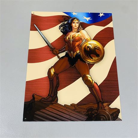 Wonder Woman 12.5x16” Metal Retro Sign