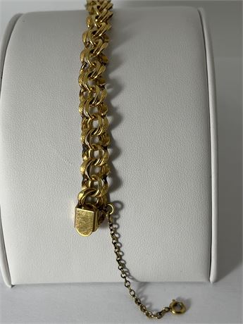 VintageTriple link Gold filled  bracelet