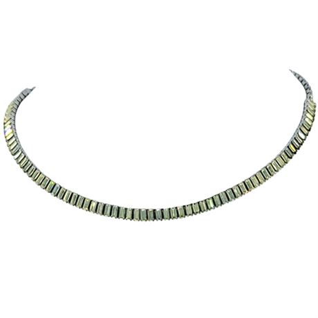 Vintage Rhinestone Single Strand Cocktail Necklace