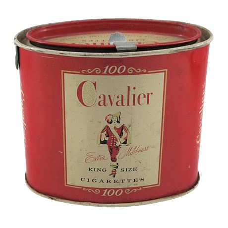 Vintage Cavalier 100 King Size Cigarettes Tin