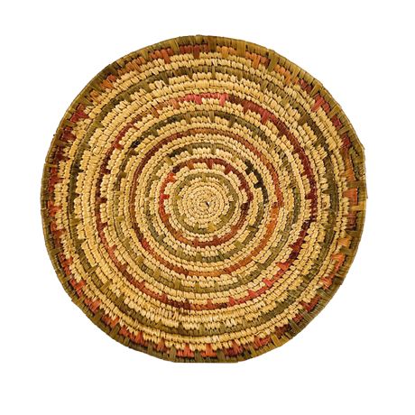 Vintage Small Woven Grass Tray Basket