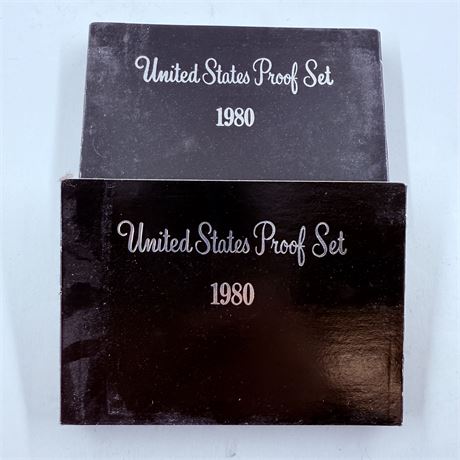 2x 1980 US Mint Proof Sets