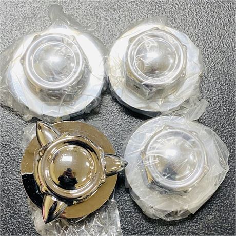 5 NOS Harley Davidson Chrome Spiked Gas Tank Caps