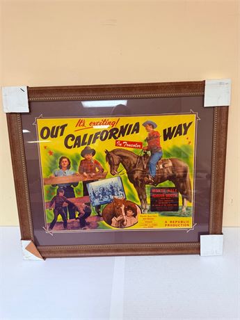 *Signed* Out California Way Original Framed Movie Poster