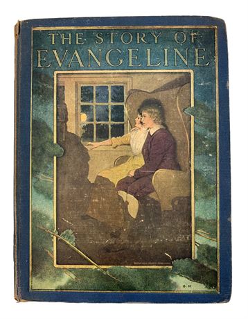 c1913 The Story of Evangeline Color Illustrated Book