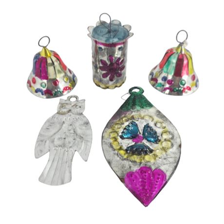 VTG Tin Ornaments, Made in Mexico