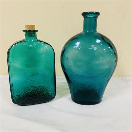 Old Green Glass Bottles
