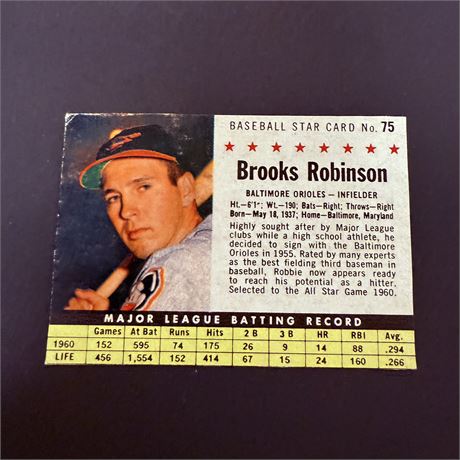 1961 Post Brooks Robinson